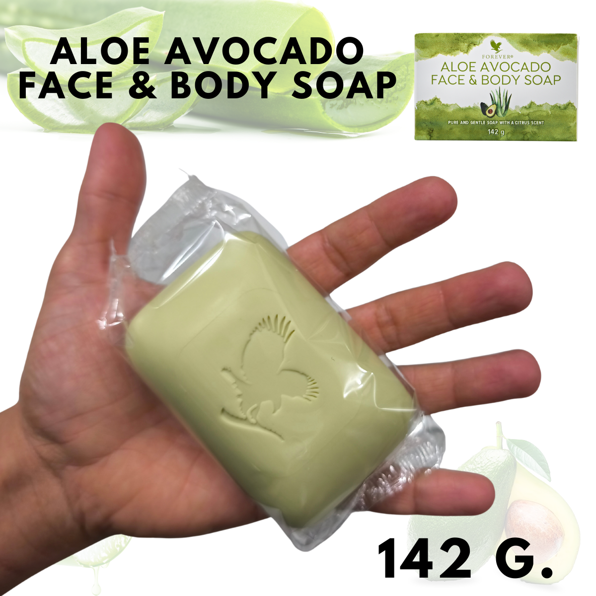 Aloe Avocado Face & Body Soap Sabonete Para Pele Oleosa Abacate Forever living - Imagem 6