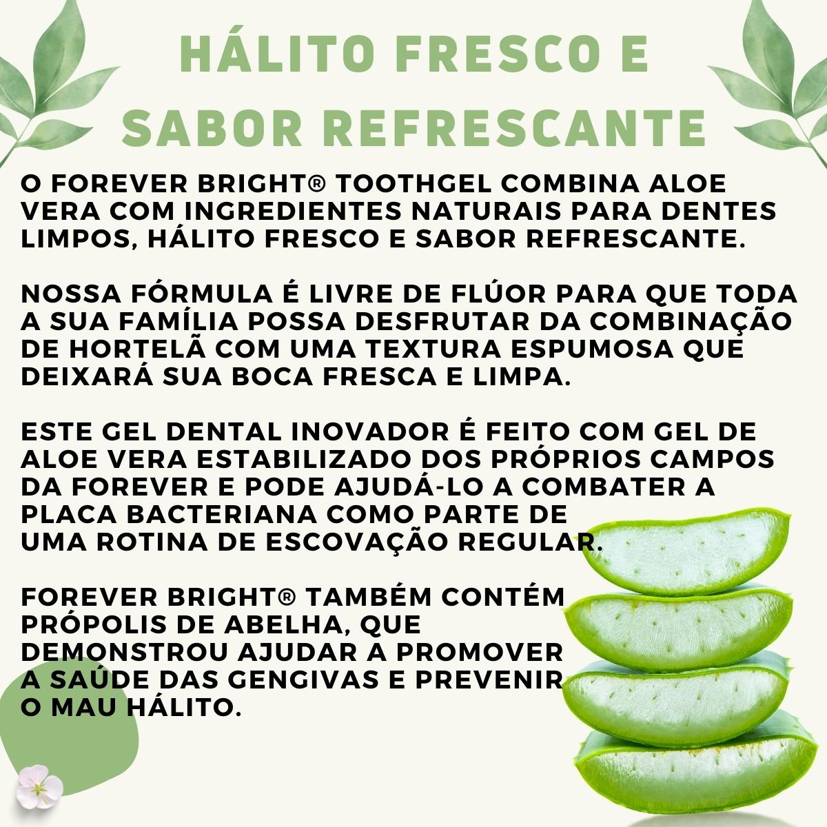 KIt 4 Forever Bright Toothgel Creme Dental Sem Fluor Adulto Infantil - Imagem 4