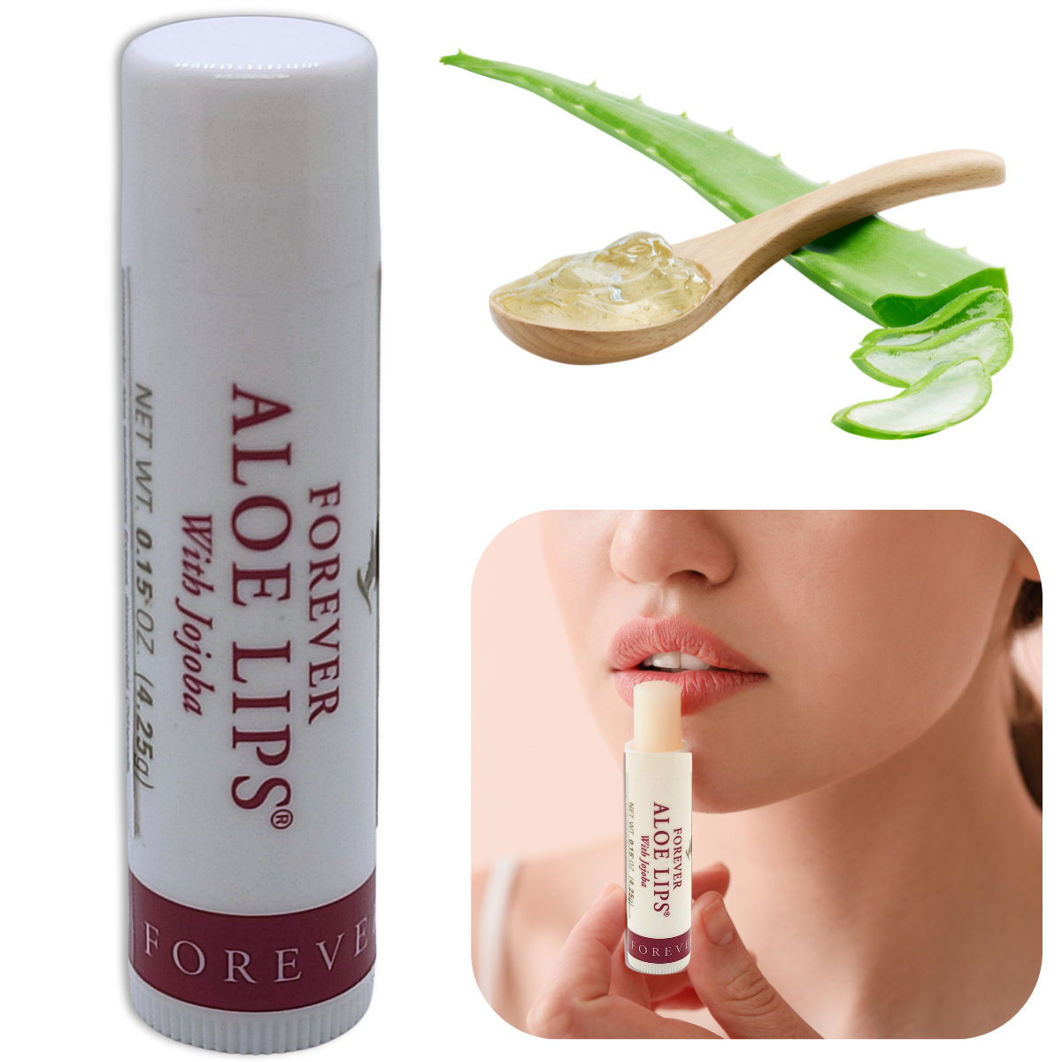 Lips Aloe Vera Forever Com Jojoba Labios Ressecados Hidratante - Imagem 5