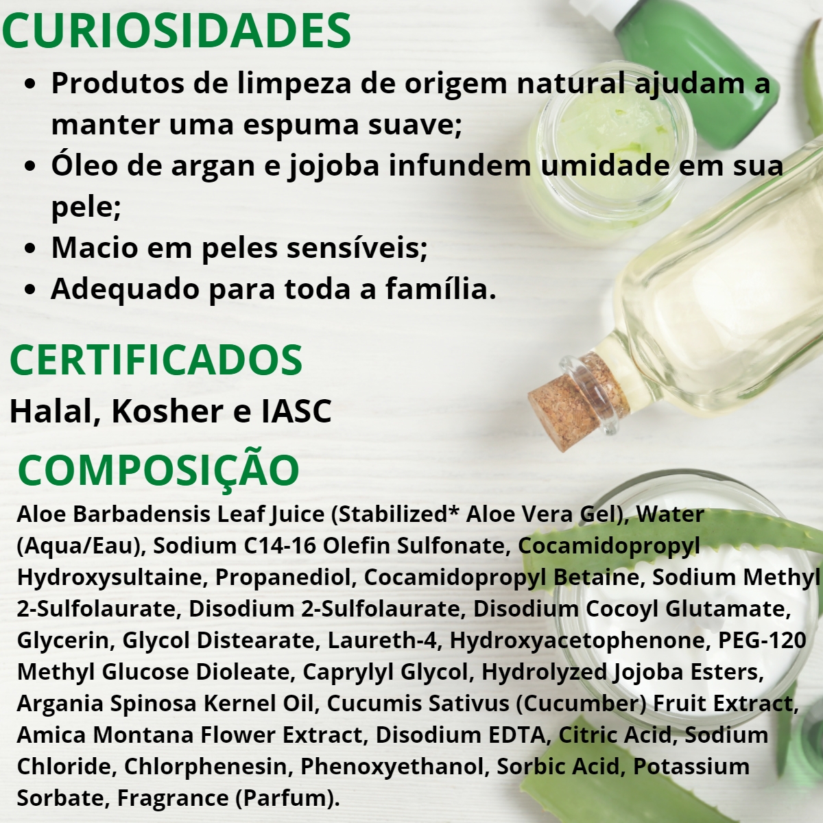 Aloe Liquid Soap Sabonete Liquido Aloe Vera Corpo Todo Banho - Imagem 2
