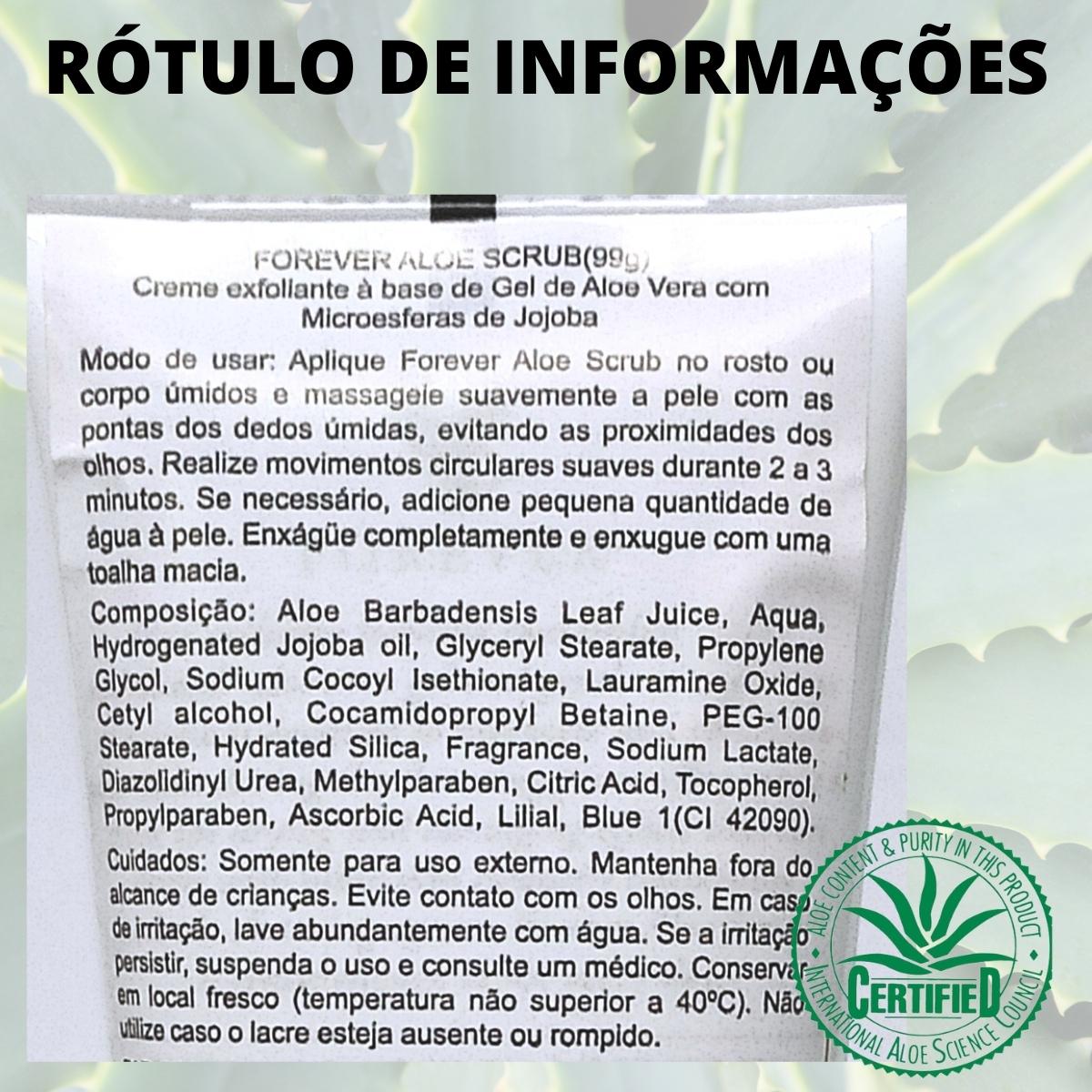 Forever Aloe Scrub Esfoliante Pele Rosto Corpo Aloe Vera - Imagem 5