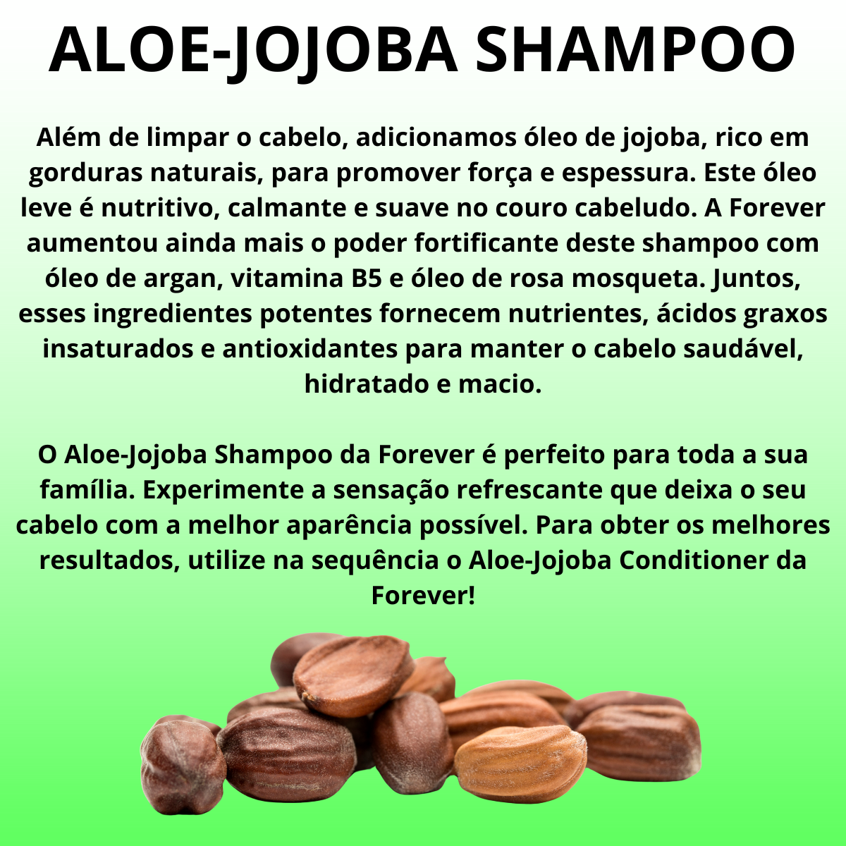 Aloe-Jojoba Shampoo Aloe Vera Forever Living Todos Cabelos - Imagem 5