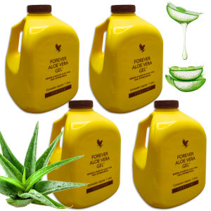 Kit 4 Suco Aloe Vera Gel Babosa Natural Vegano Forever Living