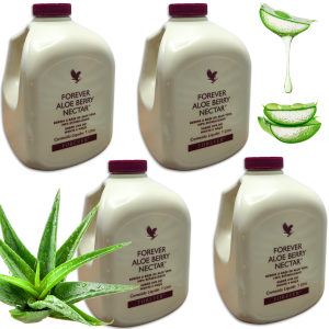 Kit 4 Berry Plus - Forever Aloe Berry Nectar Suco Cramberry e Maçã Aloevera Babosa