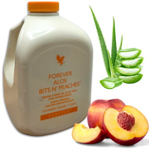 Forever Aloe Bits n’ Peaches - Suco de Pessego e Aloe Vera Babosa