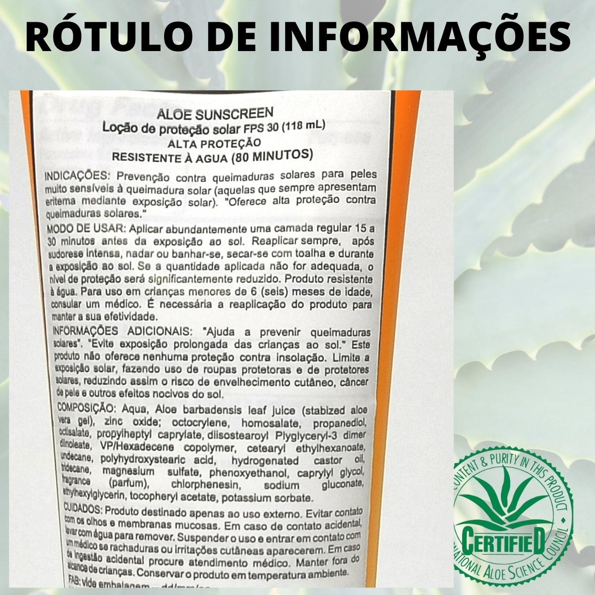 Protetor Solar Aloe Sunscreen Espectro FPS 30 Forever Living - Imagem 5