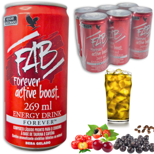 Energético Fab Forever Active Boost Energy Drink Latas - 6 latas