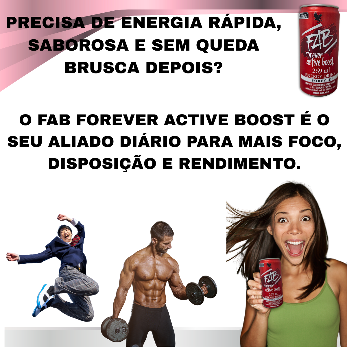 Energético Fab Forever Active Boost Energy Drink Latas - 6 latas - Imagem 9